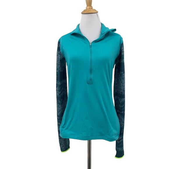 Nike Pro Hyperwarm Nordic Sweatshirt Women M Medium Half Zip Pullover Dri Fit - Picture 1 of 12